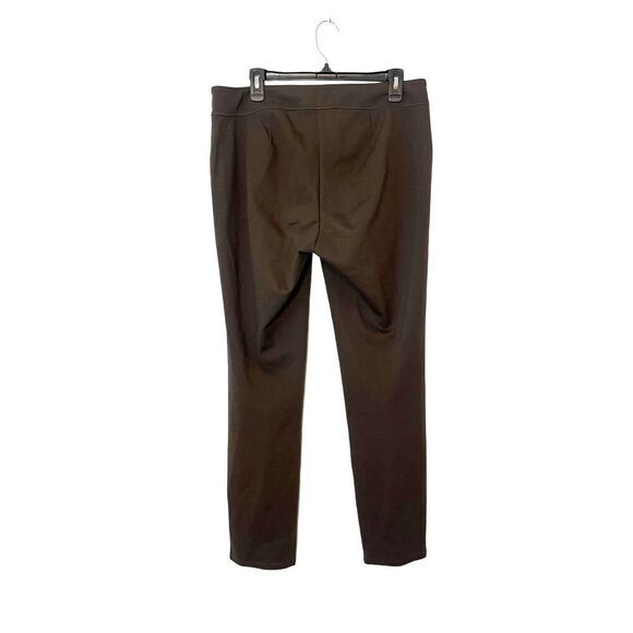 Eileen Fisher Dark Brown Viscose Blend Straight Leg Trouser Pants Medium - Picture 2 of 5